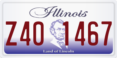 IL license plate Z401467