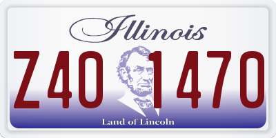 IL license plate Z401470