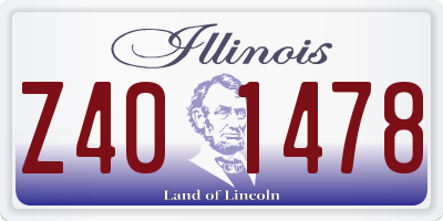IL license plate Z401478
