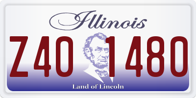 IL license plate Z401480