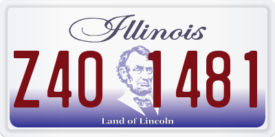IL license plate Z401481