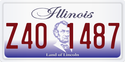 IL license plate Z401487