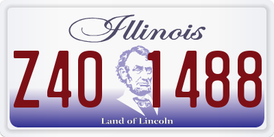 IL license plate Z401488