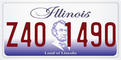 IL license plate Z401490
