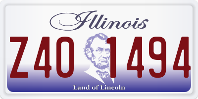 IL license plate Z401494