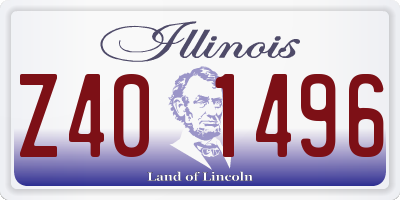 IL license plate Z401496