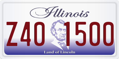 IL license plate Z401500