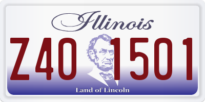 IL license plate Z401501