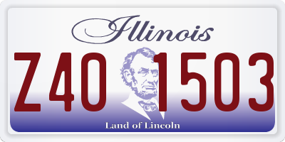 IL license plate Z401503