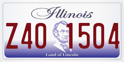 IL license plate Z401504