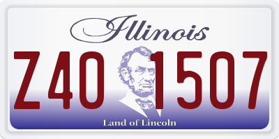 IL license plate Z401507