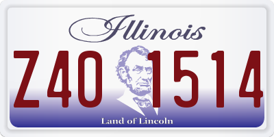 IL license plate Z401514