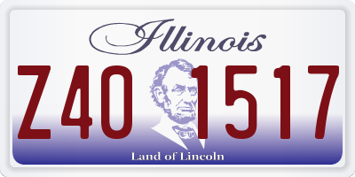IL license plate Z401517