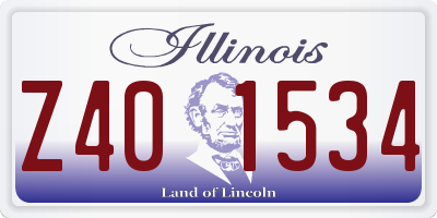 IL license plate Z401534