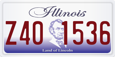 IL license plate Z401536