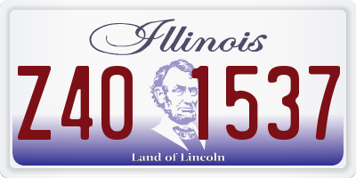 IL license plate Z401537