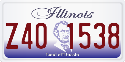 IL license plate Z401538