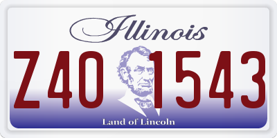 IL license plate Z401543