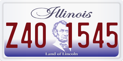 IL license plate Z401545