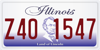 IL license plate Z401547