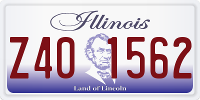 IL license plate Z401562