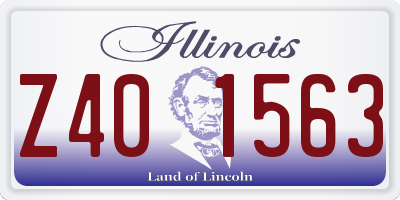IL license plate Z401563
