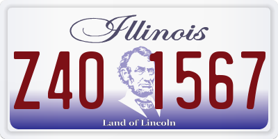 IL license plate Z401567