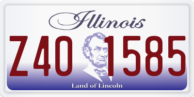IL license plate Z401585