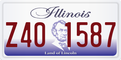 IL license plate Z401587