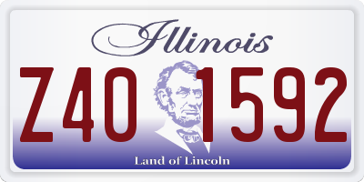 IL license plate Z401592