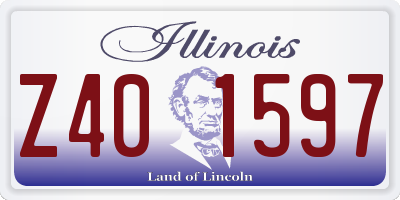 IL license plate Z401597