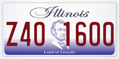 IL license plate Z401600
