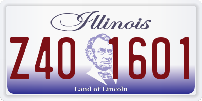 IL license plate Z401601