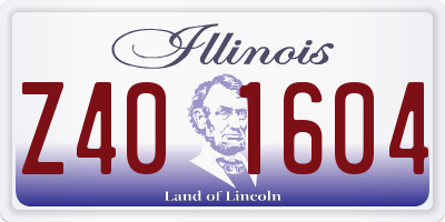 IL license plate Z401604