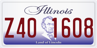 IL license plate Z401608