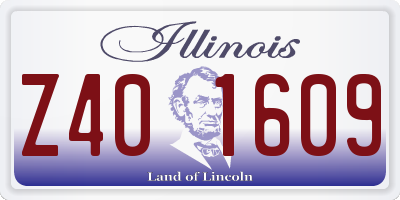 IL license plate Z401609