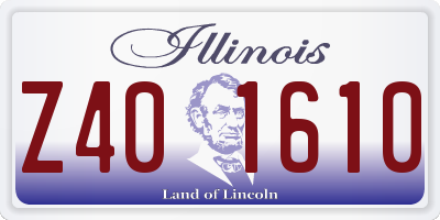 IL license plate Z401610