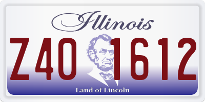 IL license plate Z401612