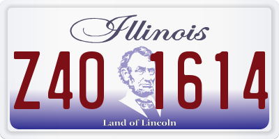 IL license plate Z401614