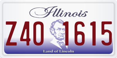 IL license plate Z401615