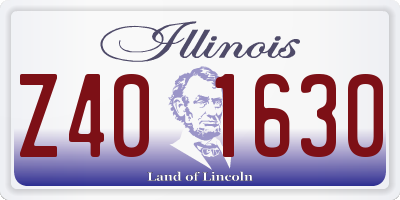 IL license plate Z401630