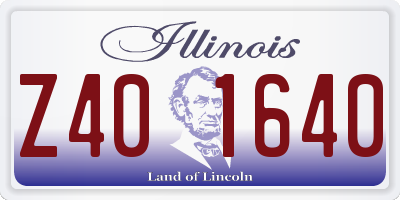 IL license plate Z401640