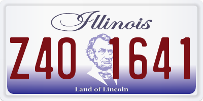 IL license plate Z401641