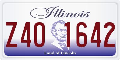 IL license plate Z401642