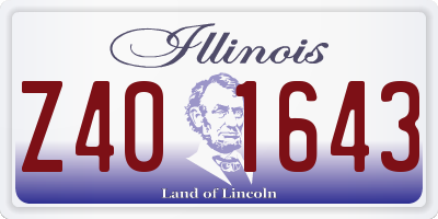 IL license plate Z401643