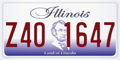 IL license plate Z401647