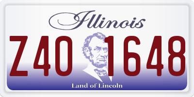IL license plate Z401648