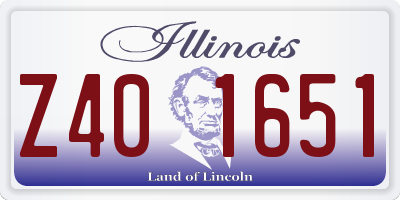 IL license plate Z401651