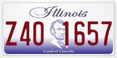 IL license plate Z401657