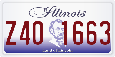 IL license plate Z401663